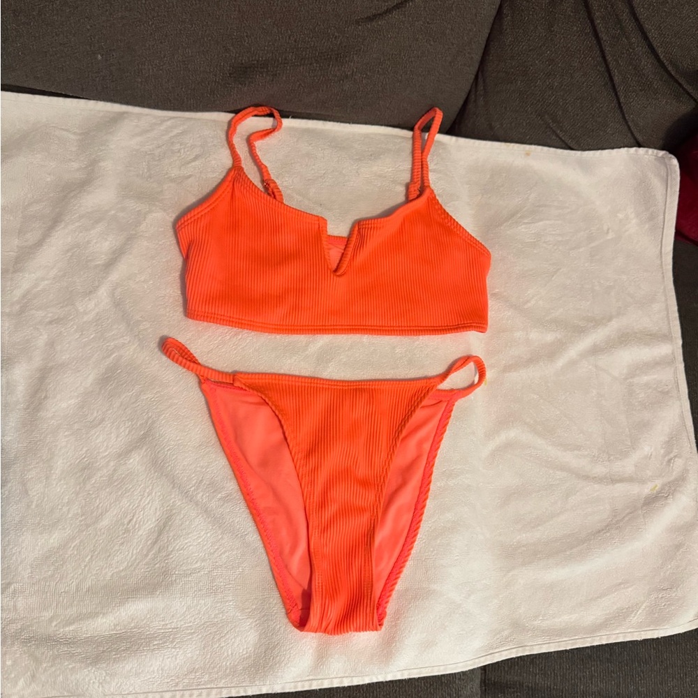 Vibrant Orange Bikini Set